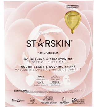 STARSKIN Essentials 100% Camellia Nourishing & Brightening 2-Step Oil Sheet Mask Tuchmaske 1 Stk