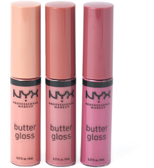 NYX Professional Makeup Diamonds and Ice Please Butter Gloss Lip Gloss Trio Pink Nudes 01
