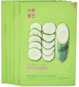 Holika Holika Pure Essence Mask Sheet (5 Masks) 155ml (Various Options) - Cucumber