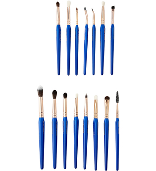 Golden Triangle Complete 15 Piece Eye Brush Set with Pouch