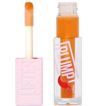 Maybelline Lifter Gloss Plumping Lip Gloss Lasting Hydration Formula With Hyaluronic Acid and Chilli Pepper (Various Shades) - Hot Honey