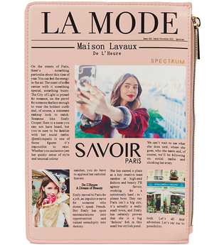 Emily In Paris La Mode Newspaper Clutch