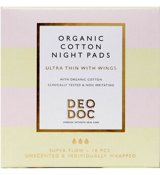 DeoDoc Organic cotton Night pad Tampon 10 Stk