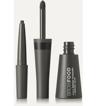 LashFood - Browfood Aqua Brow Powder + Pencil Duo – Charcoal – Augenbrauen-duo - Schiefer - one size