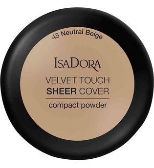 Isadora Velvet Touch Sheer Cover Compact Powder 45 Neutral Beige 10 g Kompaktpuder