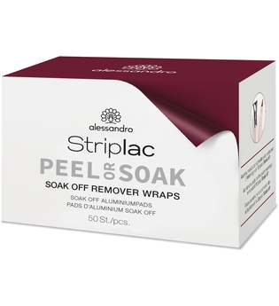Alessandro Striplac Peel or Soak Soak Off Remover Wraps 50 Stk Nagellackentferner