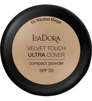 Isadora Velvet Touch Ultra Cover Compact Powder SPF 20 65 Neutral Beige 7,5 g Kompaktpuder