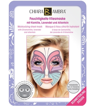 CHIARA AMBRA Tierdesign-Masken Feuchtigkeits-Vliesmaske Schmetterling 1 Stck.
