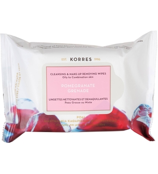 Korres Gesichtspflege Cleansing Daily Pomegranate Cleansing & Makeup Removing Wipes Pomegranate 25 Stk.