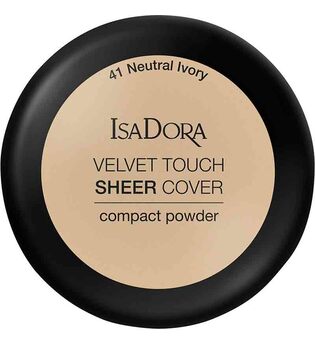 Isadora Velvet Touch Sheer Cover Compact Powder 41 Neutral Ivory 10 g Kompaktpuder