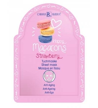 CHIARA AMBRA Tuchmasken Anti-Aging Tuchmaske Macarons-Strawberry 25 ml
