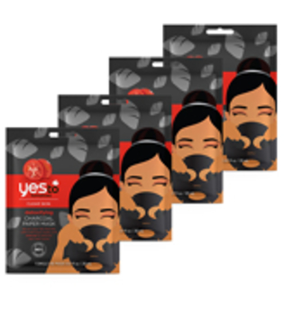 yes to Tomatoes Detoxifying Charcoal Paper Single Use Mask (Pack of 4)