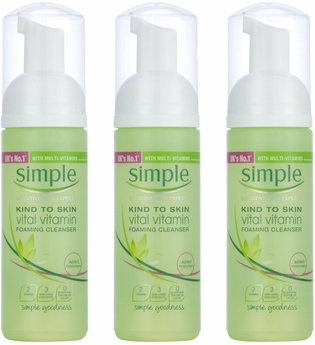Simple Kind to Skin Vital Vitamin Foaming Cleanser 3 x 150ml