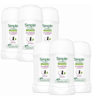 Simple Kind to Skin Anti-Perspirant Roll-on Invisible 6 x 40ml