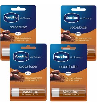 Vaseline Cocoa Butter Lip Therapy Balm Sticks 4 x 4g