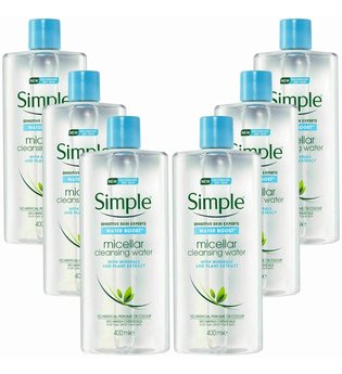 Simple Water Boost Micellar Cleansing Water for Dehydrated Skin 6 x 400ml