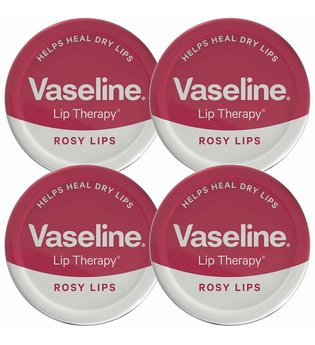 Vaseline Lip Therapy Petroleum Jelly, Rosy Lips 4 x 20g