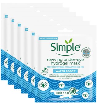 Simple Water Boost Reviving Under-Eye Hydrogel Mask 6 x 4g