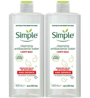 Simple Kind Defence Anti-Bacterial Cleansing Water 2 x 400ml