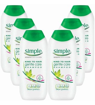 Simple Kind to Hair Gentle Care Shampoo 6 x 200ml