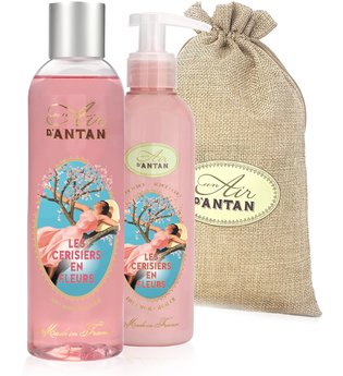 Un Air d'Antan Bath & Body Set Les Cerisiers En Fleurs, 1 Body Moisturiser 200ml + 1 Shower Gel 250ml