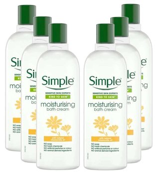 Simple Kind to Skin Moisturising Bath Cream With Chamomile Oil 6 x 400ml