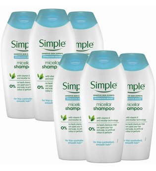 Simple Hydration Boost Micellar Shampoo With Vitamin E & Micellar Technology 6 x 400ml