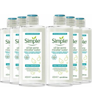 Simple Daily Skin Detox Oil Be Gone Micellar Water 6 x 400ml
