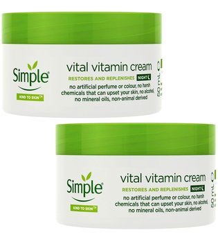 Simple Kind to Skin Vital Vitamin Night Cream for Sensitive Skin 2 x 50ml