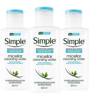 Simple Water Boost Cleansing Micellar Water 3 x 200ml
