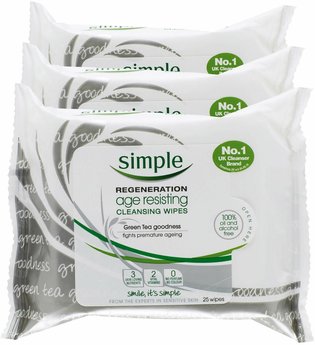 Simple Regeneration Age Resisting Cleansing Wipes 3 x 25 wipes