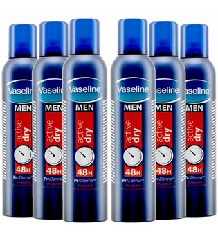 Vaseline Men Active Dry 48H Protection ProDerma Anti-Perspirant Deodorant 6 x 150ml
