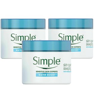 Simple Water Boost Skin Quench Night Cream for Dehyrdated Skin 3 x 50ml