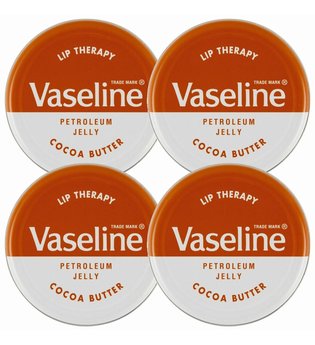 Vaseline Lip Therapy Petroleum Jelly, Cocoa Butter 4 x 20g
