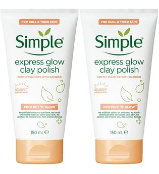 Simple Face Wash Express Glow Clay Polish 2 x 150ml