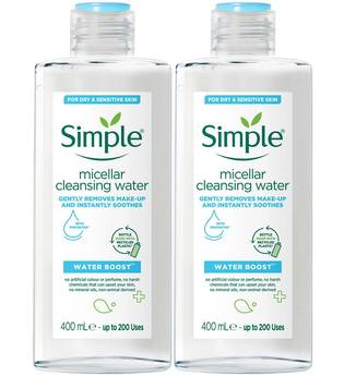 Simple Water Boost Cleansing Micellar Water 2 x 400ml