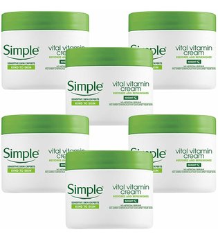 Simple Kind to Skin Vital Vitamin Night Cream for Sensitive Skin 6 x 50ml