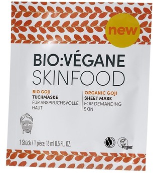 Bio:Végane Skinfood Bio Goji Tuchmaske für anspruchsvolle Haut 1 Stk. / 16 ml