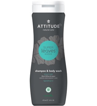 Attitude Super Leaves Science Shampoo & Body Wash 2-in-1 - Scalp Care MEN Shampoo 473.0 ml