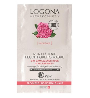 Logona Bio-Damaszener Rose & Kalpariane Aktiv glättend Gesichtsmaske  15 ml