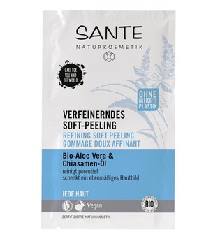 Sante Teekomplex & Parakresse Verfeinerndes Soft Peeling Bio-Aloe Vera & Chiasamen-Öl Gesichtspeeling 8.0 ml