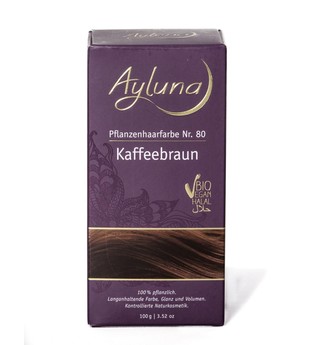 Ayluna Naturkosmetik Haarfarbe - Nr.80 Kaffeebraun Pflanzenhaarfarbe 100.0 g