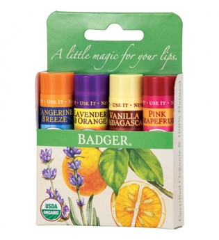 Badger Produkte Lip Balm Set - Green Classic 4x4.2g Lippenbalm 16.8 g