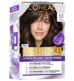 L'Oréal Paris Excellence Cool Creme 4.11 Ultra kühles Mittelbraun Coloration 1 Stk. Haarfarbe
