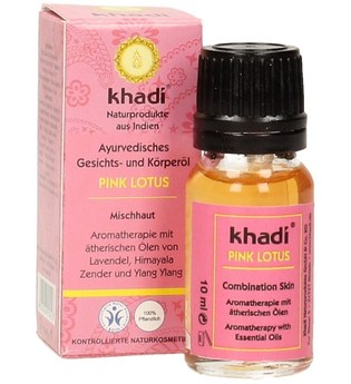 Khadi Naturkosmetik Produkte Gesicht & Körper - Pink Lotus Öl Kleingröße 10ml Gesichtsöl 10.0 ml