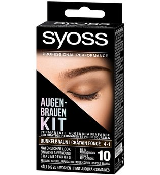 Syoss Augenbrauen-Kit Dunkelbraun Augenbrauenfarbe 17 ml Nr. 4-1 - Dunkelbraun