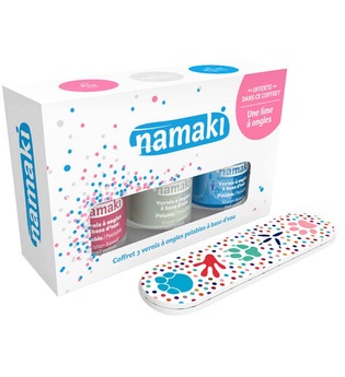 Namaki Nagellack Set - Pink. Perlweiß. Hellblau Nagelpflegeset 3.0 pieces