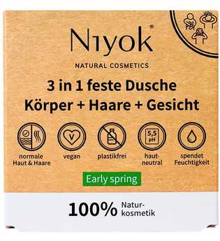Niyok 3in1 feste Dusche Körper+Haare+Gesicht - Early spring Körperseife 80.0 g
