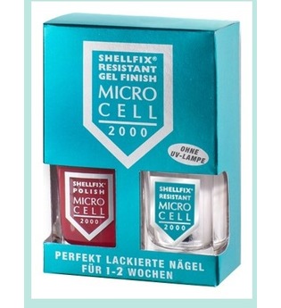 Micro Cell Pflege Nagelpflege Shellfix Resistant Gel Finish Nr. F8 Dark Purple 2 x 11 ml