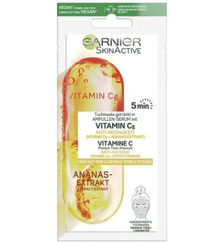 SkinActive Ampullen Tuchmaske Anti-Müdigkeit mit Vitamin C & Ananas-Extrakt